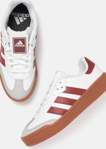 Adidas White & Maroon Sneakers