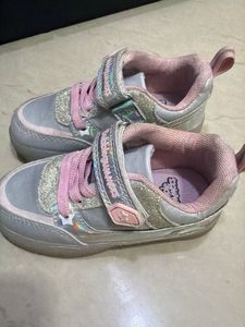 Sparkly Silver &amp; Pink Sneakers