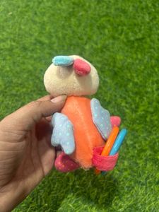 Pink and blue bird rattle - NATTOU