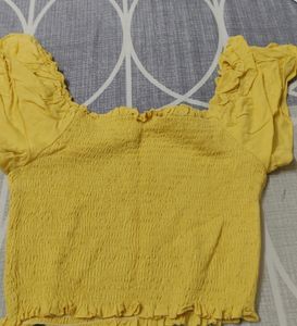 Yellow Crop Top