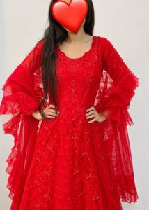 Stunning Red Embellished Gown