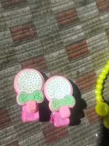 Cute Hair Clips and Necklace Set