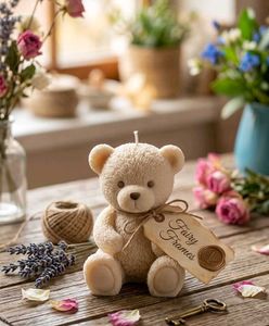 Adorable Teddy Bear Candle
