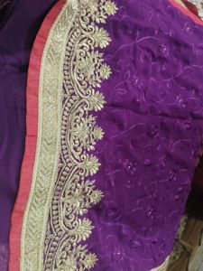 Elegant Embroidered Saree