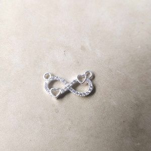 Pure Silver Infinity Heart Pendant/mangalsutra