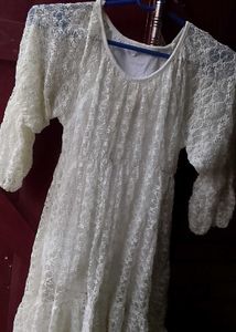 Women's Off-White Short Dress