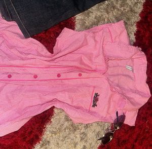 y2k Gingham Button-Up Shirt