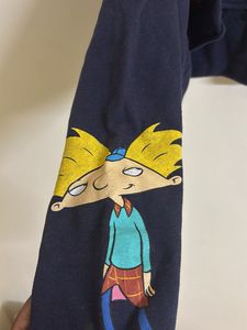Navy Blue "90s Kid" Cropped Hoodie