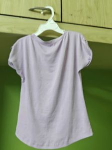 Cute Owl Print Yellow T-Shirt and purple T Shir