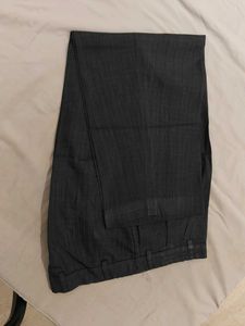 Men's Charcoal Striped Dress Pants