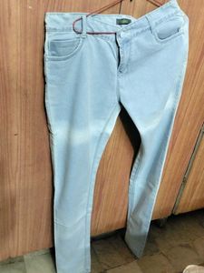 Blue Light Colour Girls Denim Jeans