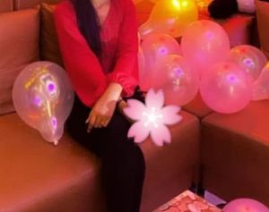Red Full Sleeves Balloon Top