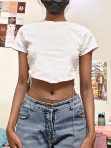 White Cropped T-Shirt