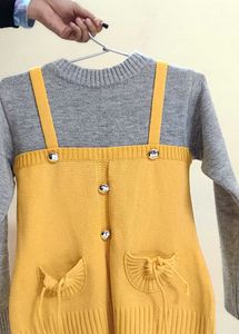 Yellow 💛 And Gray 🩶 Belt Sweater