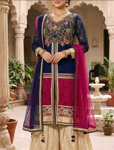 Elegant Embroidered Kurta Set with Palazzo