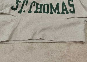 Grey University of St. Thomas Cropped T-Shirt