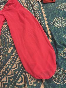 Hot Pink Ruched Square Neck Dress
