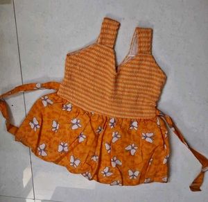 Orange Baby Girl's Outfit