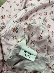 SAVANA Cute Floral Print Pajama Set