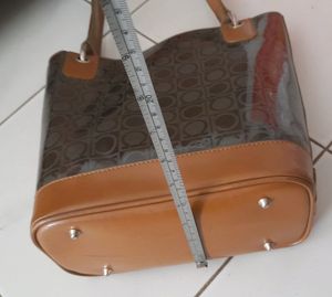 Ferragamo Leather And PVC Bucket Bag