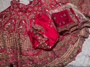 Luxury pure handwork Bridal Lehenga..