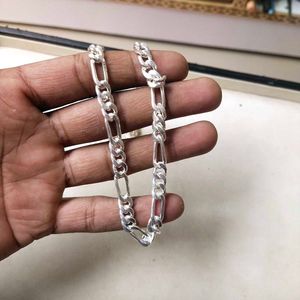 SR91 Pure Silver Figaro 🥨 Chain 51.300gm