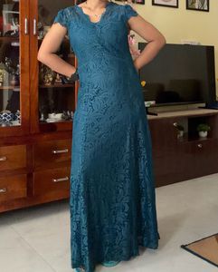 Elegant Blue Lace Dress
