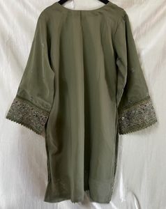 Elegant Olive Green Garara Set