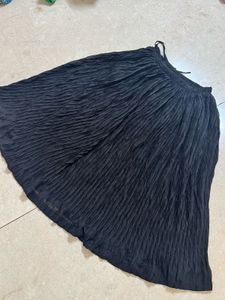 Black Crushed Navratri Skirt