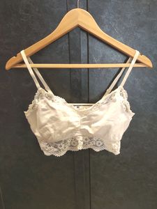 White Lace Trim Bralette