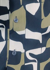 Stylish Abstract Print Button-Up Shirt