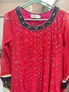 Stunning Red Embroidered Lehenga Set