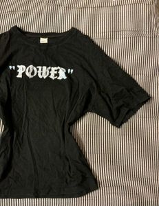 Urbanic Black "POWER" Graphic T-Shirt