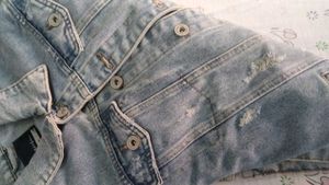 Light Wash Distressed Denim Jacket