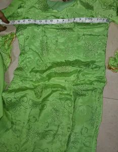 Vibrant Green Kurta Set with Garara