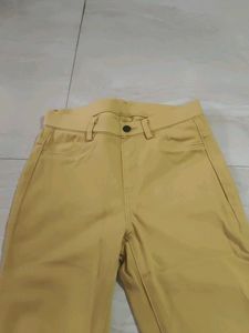 Yellow Classic Fit Trousers/Jeggings