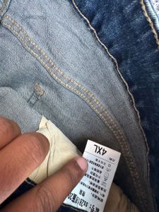 Blue Denim Wide Leg Jeans