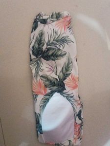 Tropical Print Bikini Top