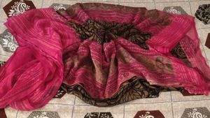 Printed  brasso Saree