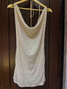 Sparkly Halter Neck Dress