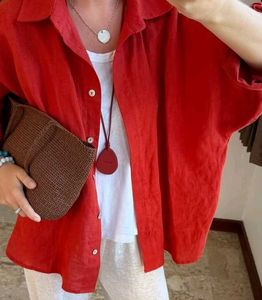 🪭Oversized Red Sheer Shirt 🍒