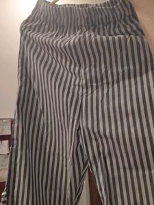 Striped Palazzo Pants with Tassel Detail