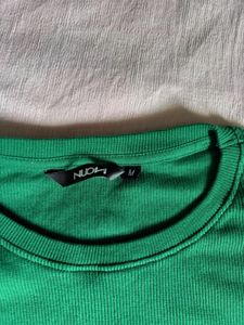 Green "Los Angeles League" Crop Top
