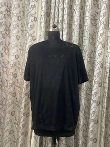 Black Textured T-Shirt
