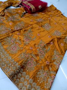 Showroom piece Mustard Red Lehenga