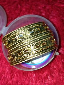 Gold Plated Bangles - Set of 6