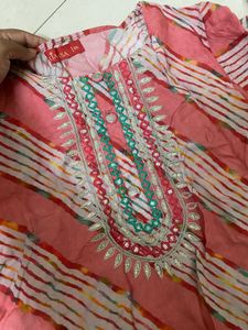 Stylish Pink Striped Kurta