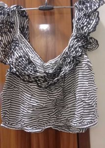 Chic Striped Off-Shoulder Top