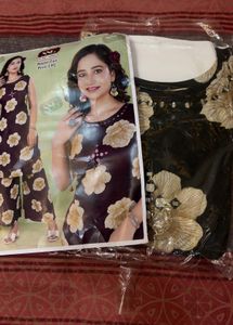 Floral Print Kurta and Palazzo Set