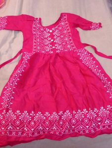 Pink Embroidered Dress